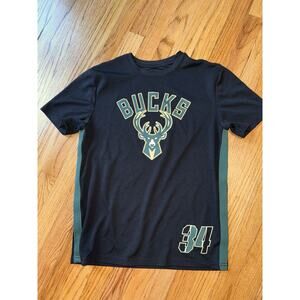 Milwaukee Bucks #34 Antetokounmpo NBA Graphic T Shirt Mens M READ